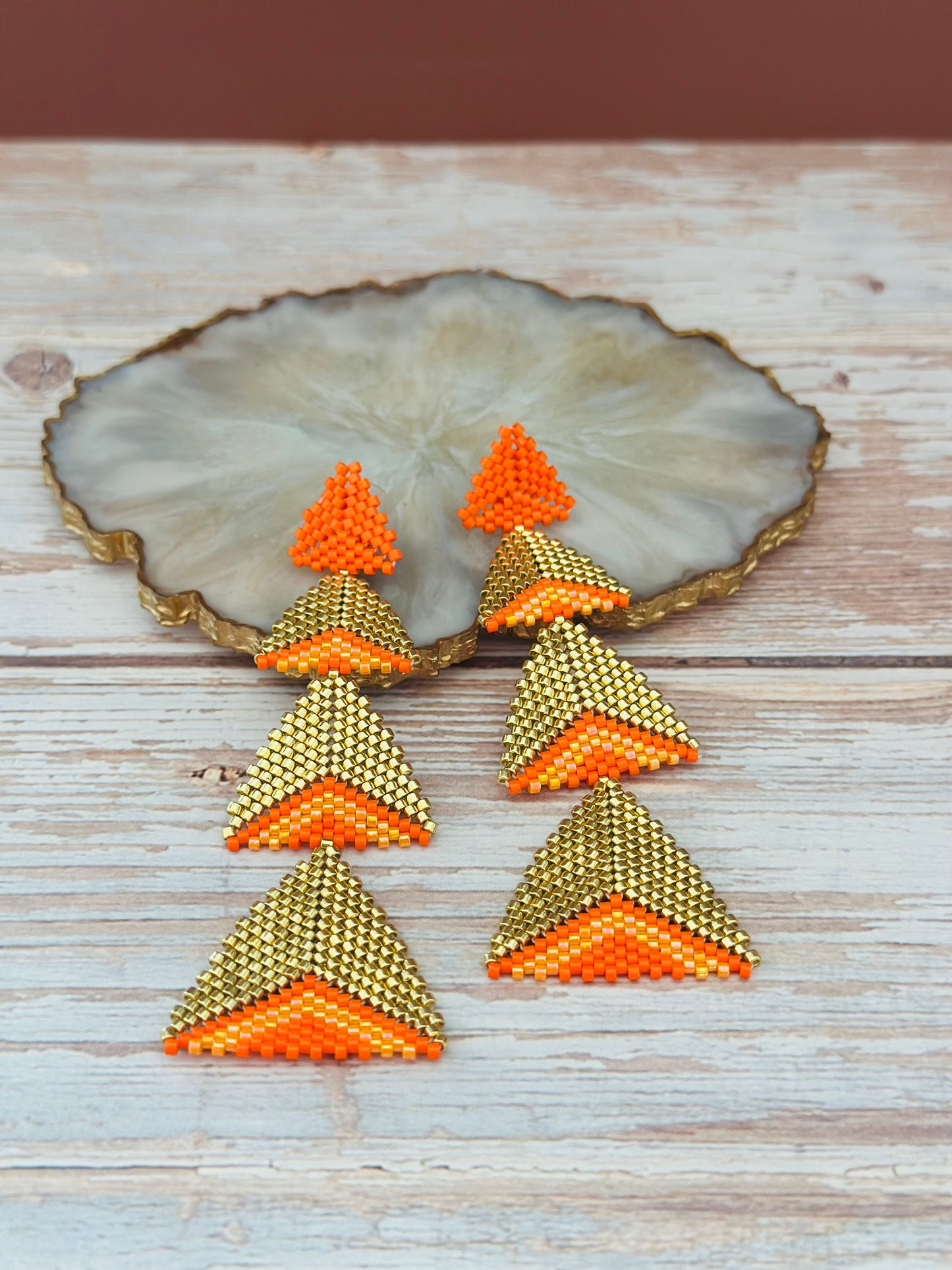 E- Aretes largos de Miyuki