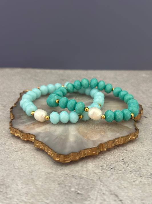 Pulseras en Cristales azules