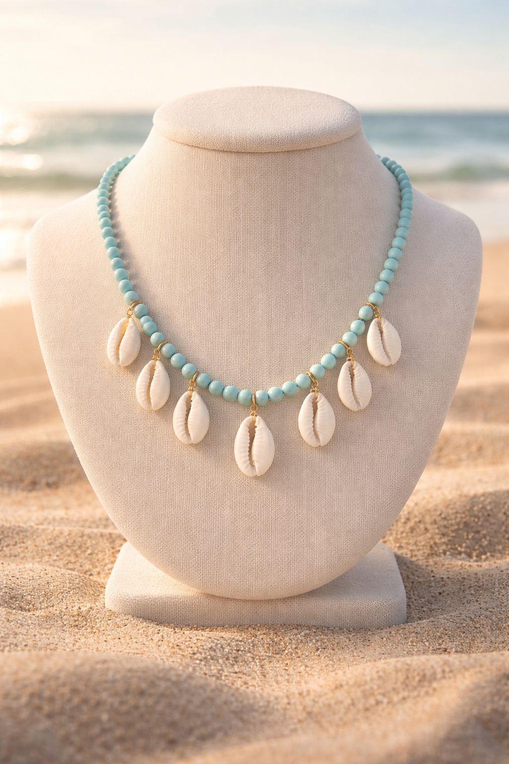 Collar Turquesa con Caracoles