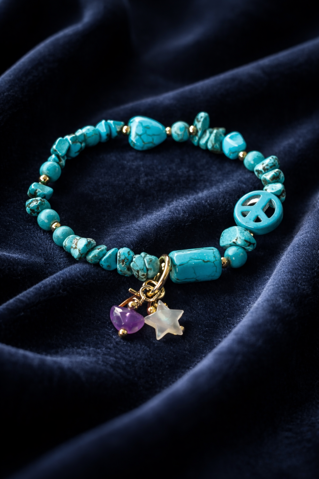 A Pulsera con piedras Turquesa