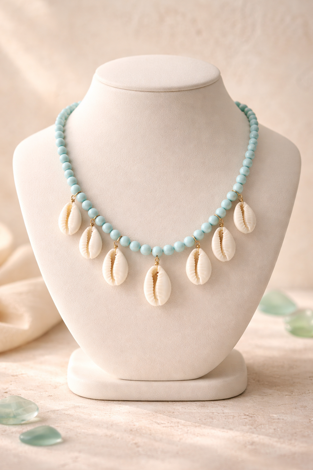 Collar Turquesa con Caracoles