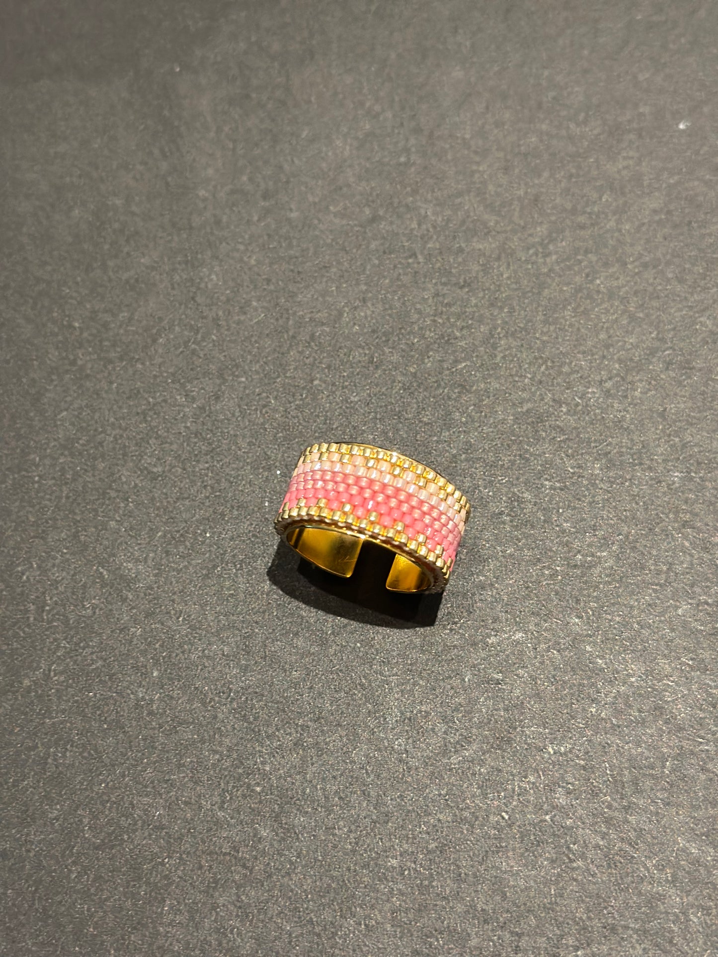 Anillo de Miyuki - Rosado