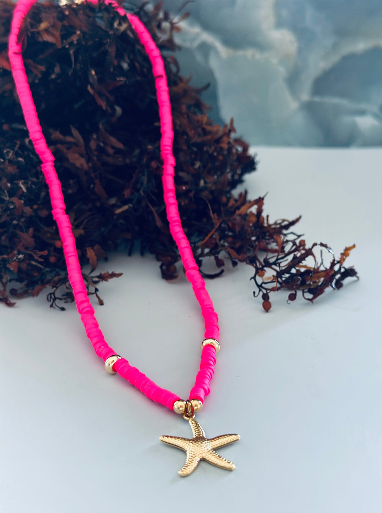 Collar de Fimo - Fuscia