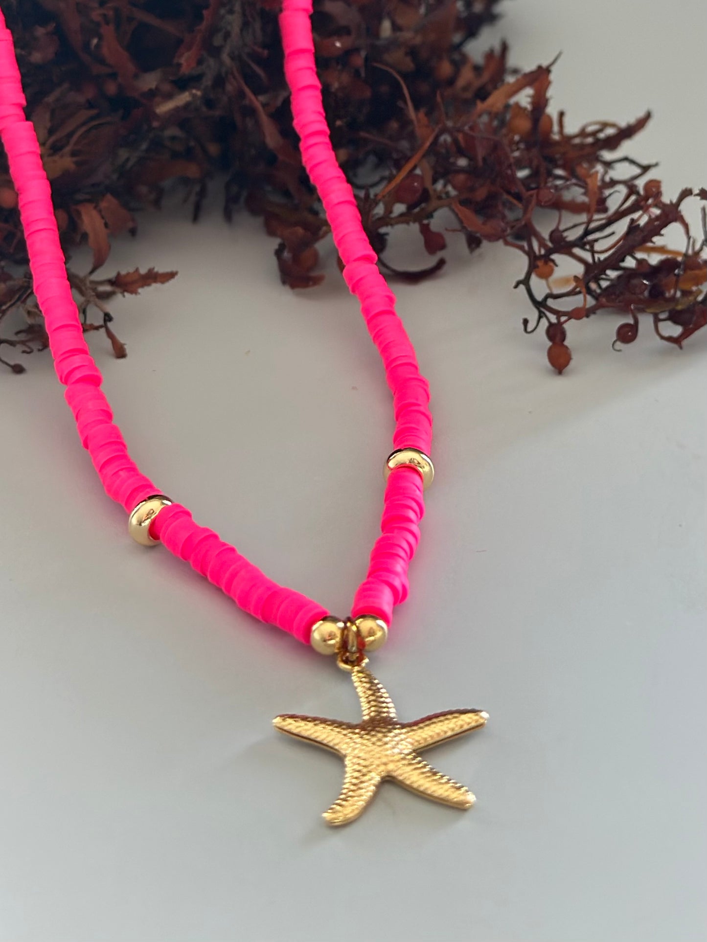 Collar de Fimo - Fuscia