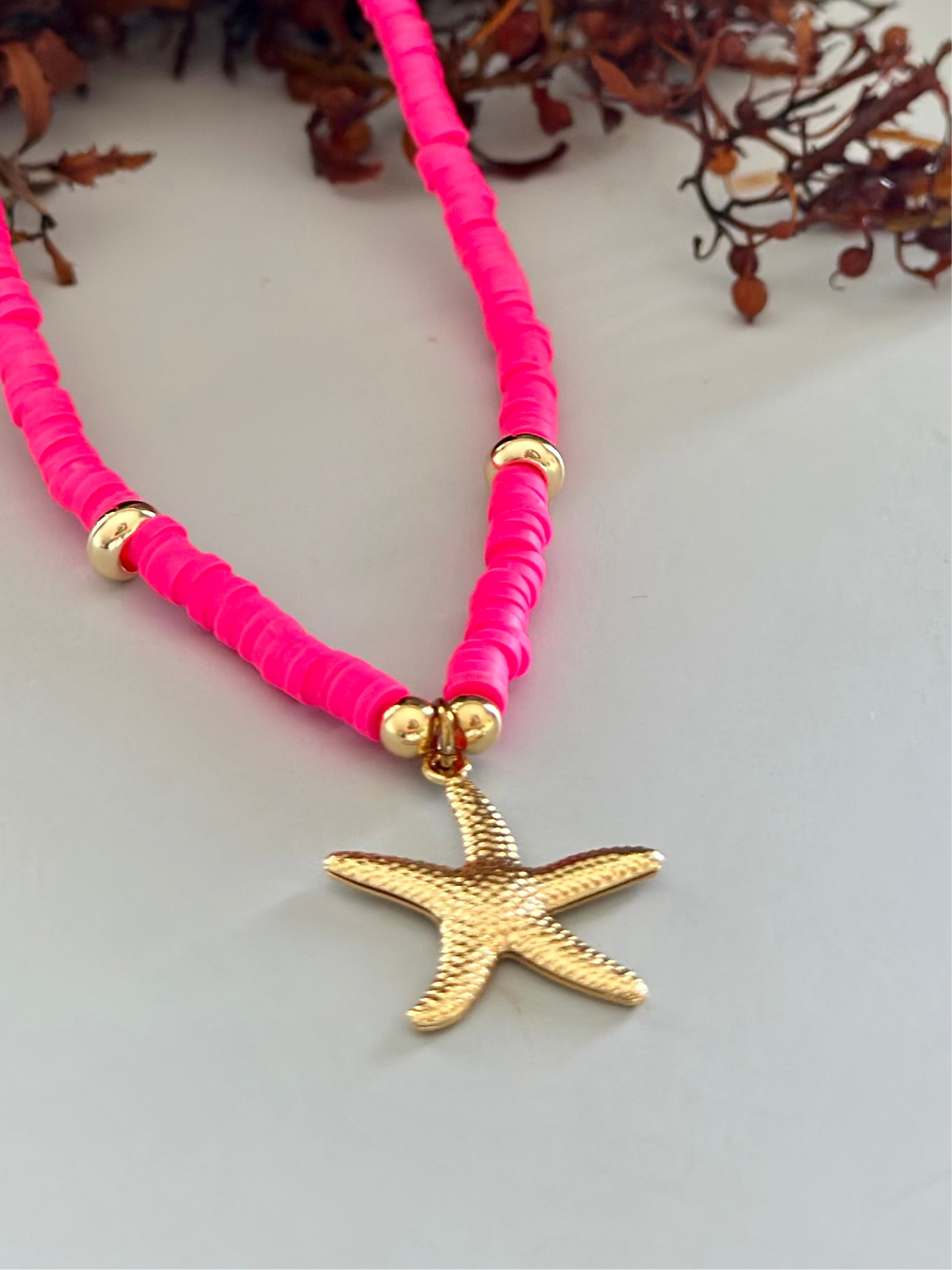 Collar de Fimo - Fuscia