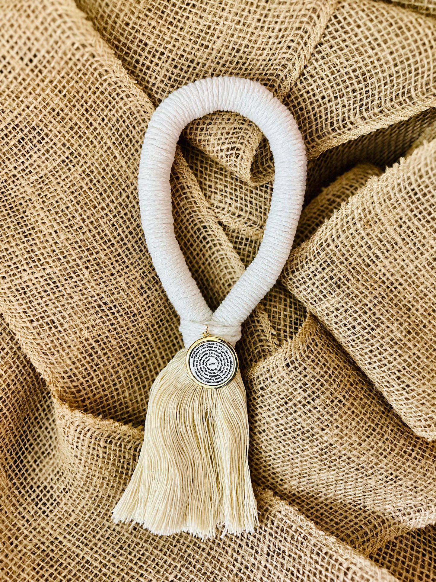 Bendición para el Hogar 🏡 Blanca (Cruz ó Medalla)