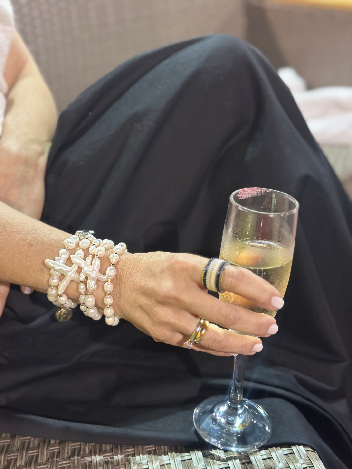 A Pulseras de Perlas naturales