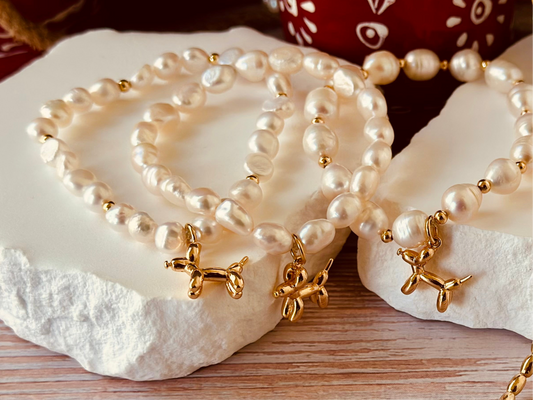 Pulseras de Perlas naturales y dije Canino 🐾🐶