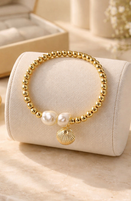 A- Pulseras de Balines con Perla Narural