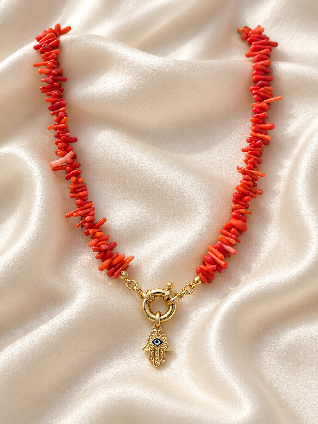 A Collar de coral rojo y dije 🪬